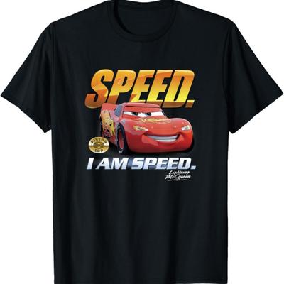 Disney Pixar Cars Lightning McQueen Speed I Am Speed T-Shirt