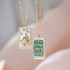 Stylish Tarot Pendant Necklace Tarot Card Enthusiast Present Fashion Tarot Jewelry Party and Festival Necklace for Daily