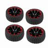 4pcs Set Tires Rubber Tyre Racing Off Road Vehicle Wheel Rim for RC 1:10 Car Part