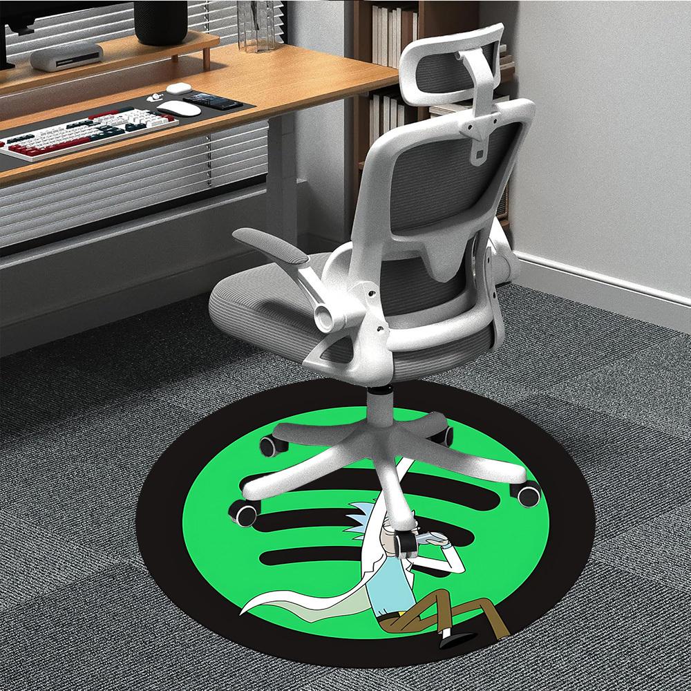

Rick and Morty Office Round Area Rug, Indoor Mat Suitable For Office, Under Office Chairs Bedroom Living Room Home Decor, Room Deco156 80cm by 80cm