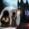 Emotional Support Grim Reaper Figurine Resin Grim Reaper Statue Holding Coffee & Cat With Emotional Support Card