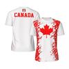 Kanada Flag Football T-Shirt Herren Ahornblatt Druck Rundhals Rote T-Shirts Street Casual Sommer Sport Atmungsaktiv Herren T-Shirt