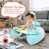 Inflatable Baby Seat  for Sitting Up with Sensory Toy Tray Back Support for Toddler Soft Plush Baby Sofa Baby Chair Cute Animal