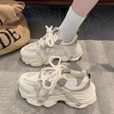 Sneakers Chunky da Donna Scarpe Sportive con Plateau in Mesh Traspirante Donna Moda Lacci Suola Spessa Casual Mujer 2024