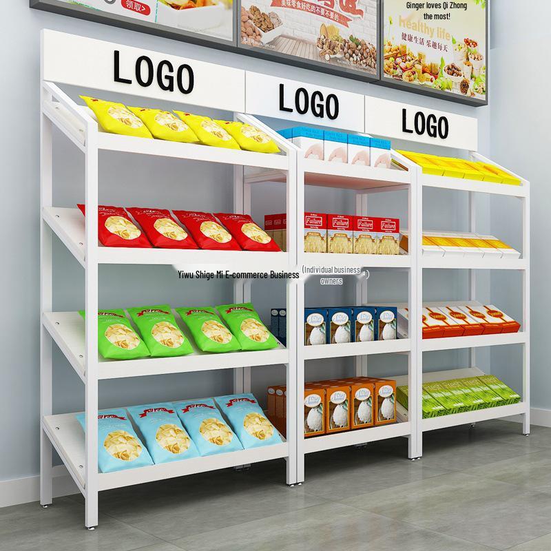 Slanted Multi-Layer Display Rack for Snacks, Jewelry, and Shoes