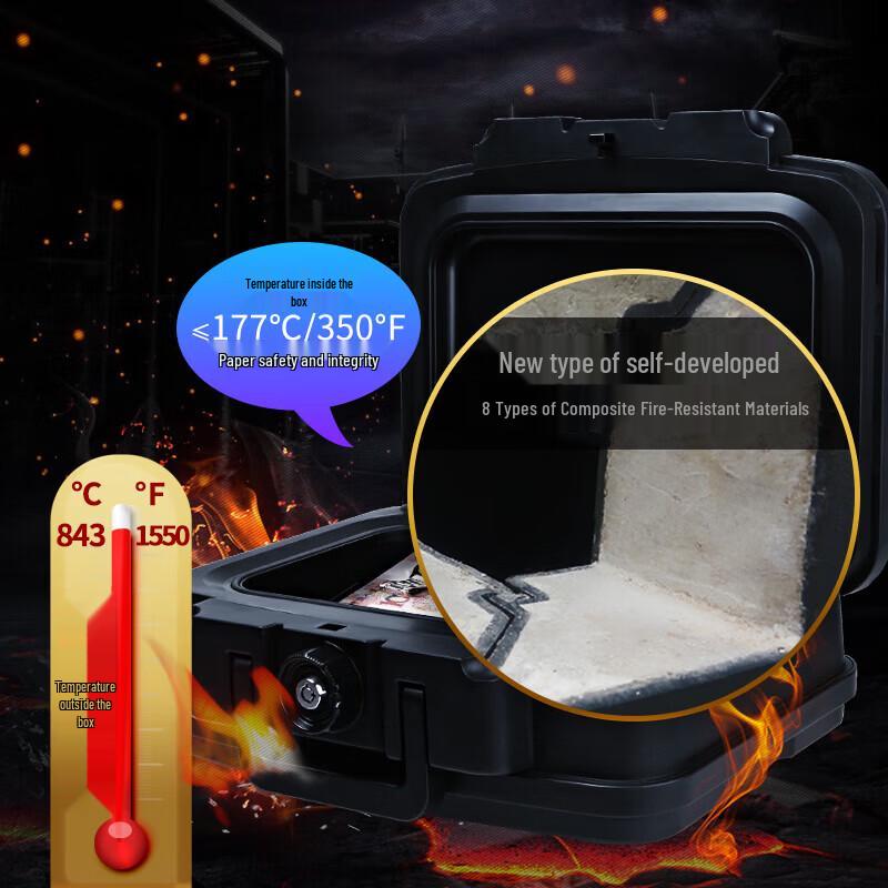 Shield Fireproof & Waterproof Document Safe with Key Lock