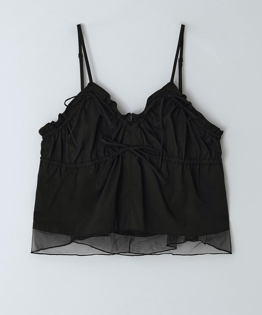 Hauseuobeupondeu Sheer Layering Bustier_Black