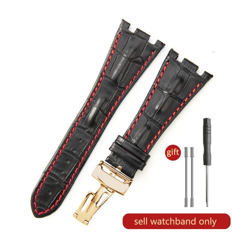 Cinturino Orologio in Pelle di Mucca Primo Strato per AP Aibi 15703 26471 26474 Serie Royal Oak Offshore 28mm Accessori Orologio per Uomo CinturinoMN