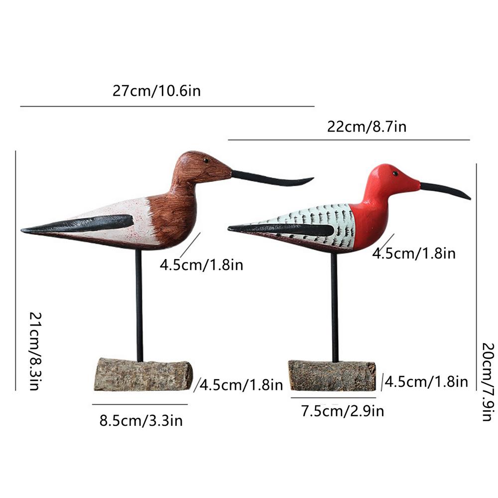

4pcs Wood Bird Ornament Crafts Artificial Bird Shaped Art Silhouette Sculpture For Outdoor Garden Fence Decoration