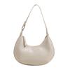 Candy Color Moon Underarm Bag Solid Color Women's Hobo Bag Casual Pu Leather Shoulder Bag  Girl