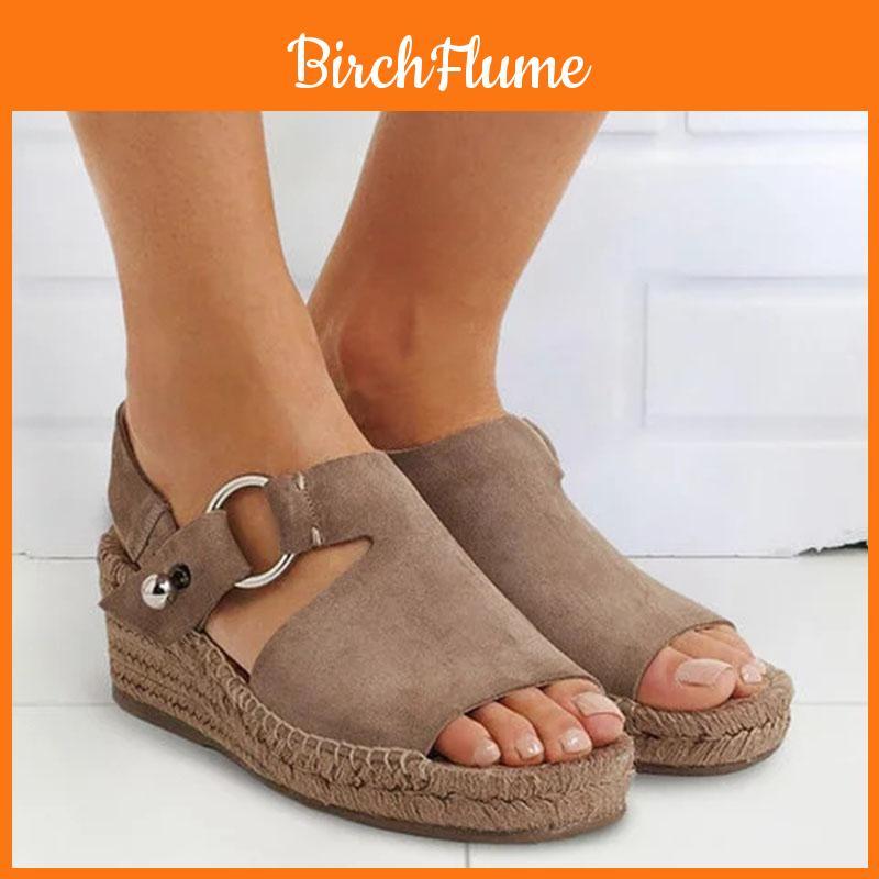 Elegant Women's Summer Beach Sandals With Comfortable Platform Espadrille Design