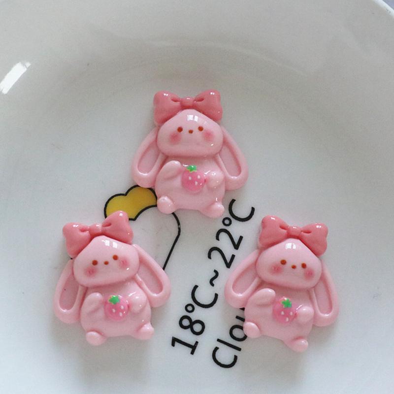 10 Pcs New Fashion Cute Cartoon Rabbit, Girl, Little Bear Resin Scrapbook Diy Jewelry Wedding Hairpin Decorate Accessories A84