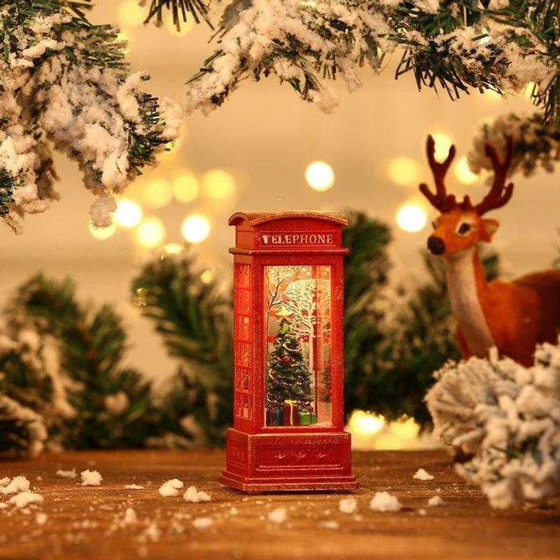 Christmas micro landscape mini luminous small house tabletop ornament Christmas tree ornament children's small gift