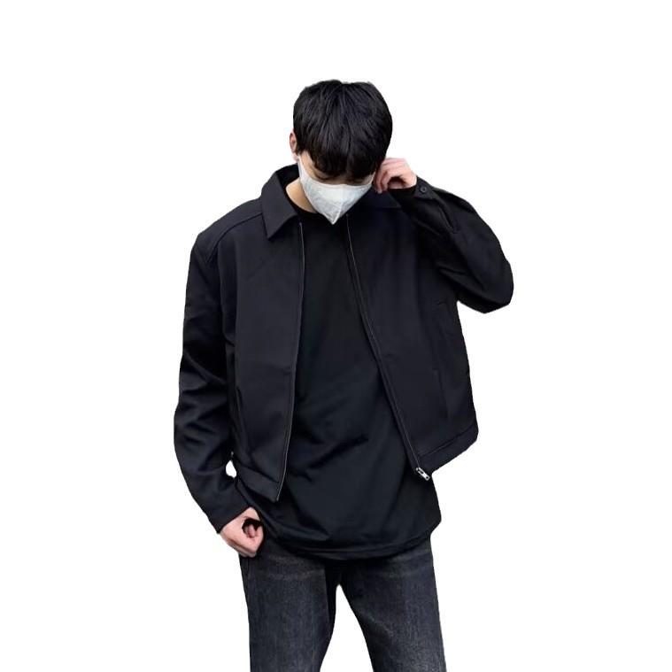 Men's High-End Short Baseball Jacket with Padded Shoulders - 2024 Spring/Autumn Collection
