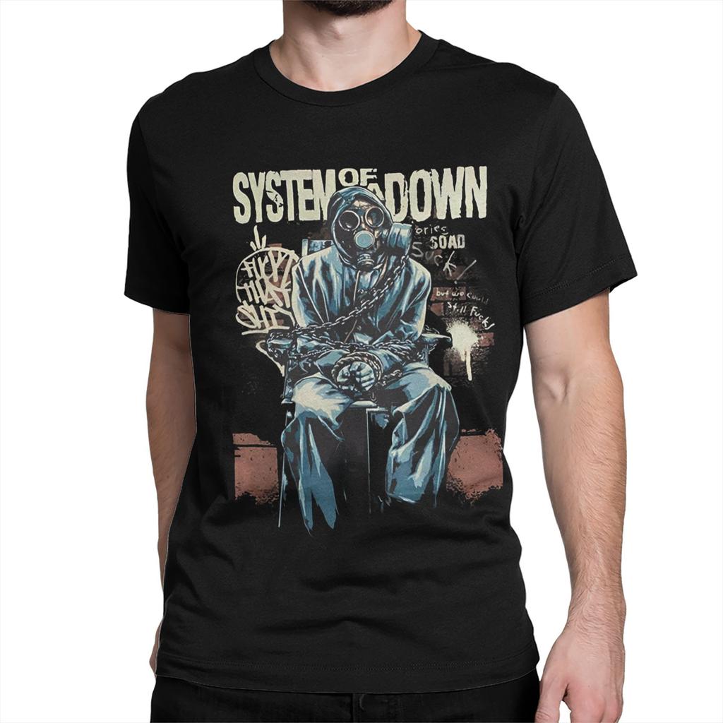 Toxicity Album System of a Downs Band Men Women T Shirts Tee Shirt Short Sleeve Crew Neck T-Shirt Pure Cotton Summer Clothes