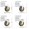 Heavy-Duty Silent Caster Wheels with Brakes (4, 5, 6, 8-inch) - Limited-Time Special Offer