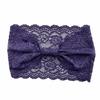 Sport Soft Solid Color Headband Bow Wide Yoga Elastic Headwear Non-Slip Athletic Lace Trim Headband Women