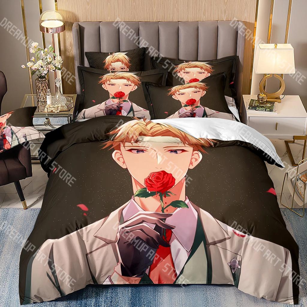 Fashion Anime SPY FAMILY Anya Bedding Set Single Twin Full Queen King Size Bed Set Kids Bedroom Duvetcover Sets Bed Sheet Set