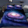 Luxury Galaxy Dark Blue Bedding Set Twin Full Queen King Size Duvet/Quilt Cover Set Shining Stars Starry Sky Comforter Cover
