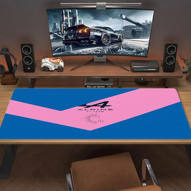 Alpine F1 Large Size Mouse Pad Large Gaming Table Cushion Non-slip Laptop Tablet Big Mousepad XXL Mat Mini PC Playmat With Lock Edge
