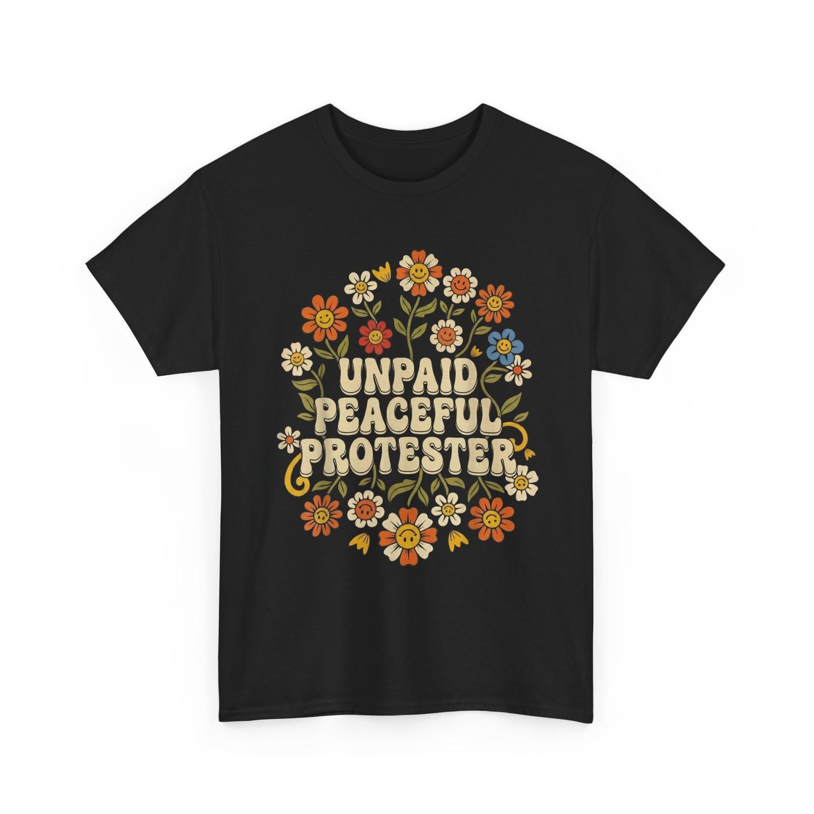 Unpaid Peaceful Protester Floral Shirt S