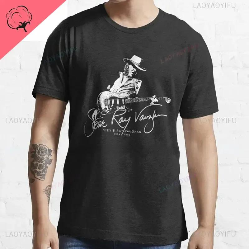 Man Woman Tee Stevie Ray Vaughan Guitar Blues Rock Legend SRV Unisex O-neck Fashion Graphic T Shirts Men Streetwear Clothing
