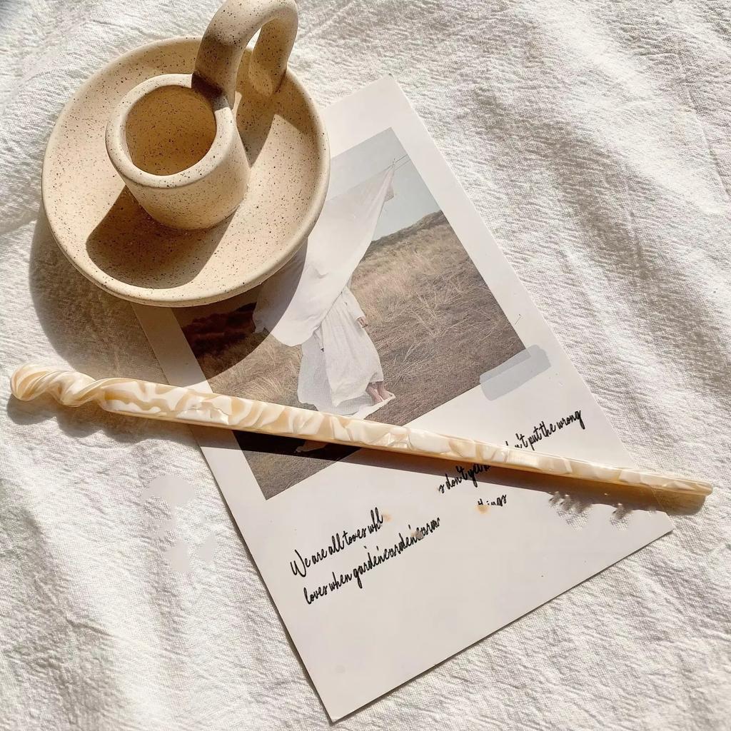 Čínský styl květinový tisk vlasové tyčinky vintage acetátové pryskyřice dámské sponky do vlasů klip pin pokrývky hlavy svatební šperky doplňky