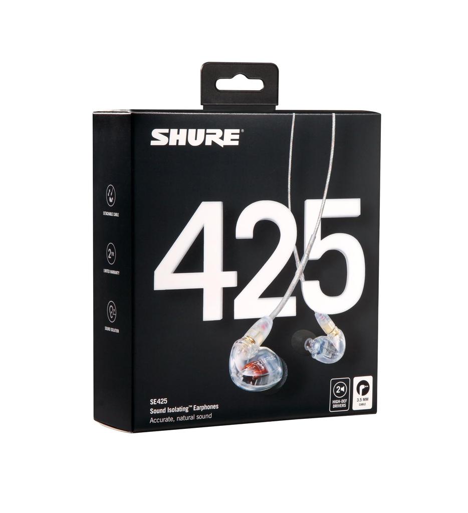 [Artikel]Shure SE425-CL Dual High-Definition MicroDriver Ohrhörer mit abnehmbarem Kabel (klar)