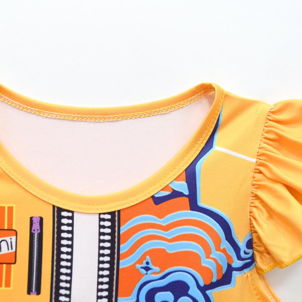 Children's Dress Casual Comfortable Suit Fashion Print Cute Dresses Girls