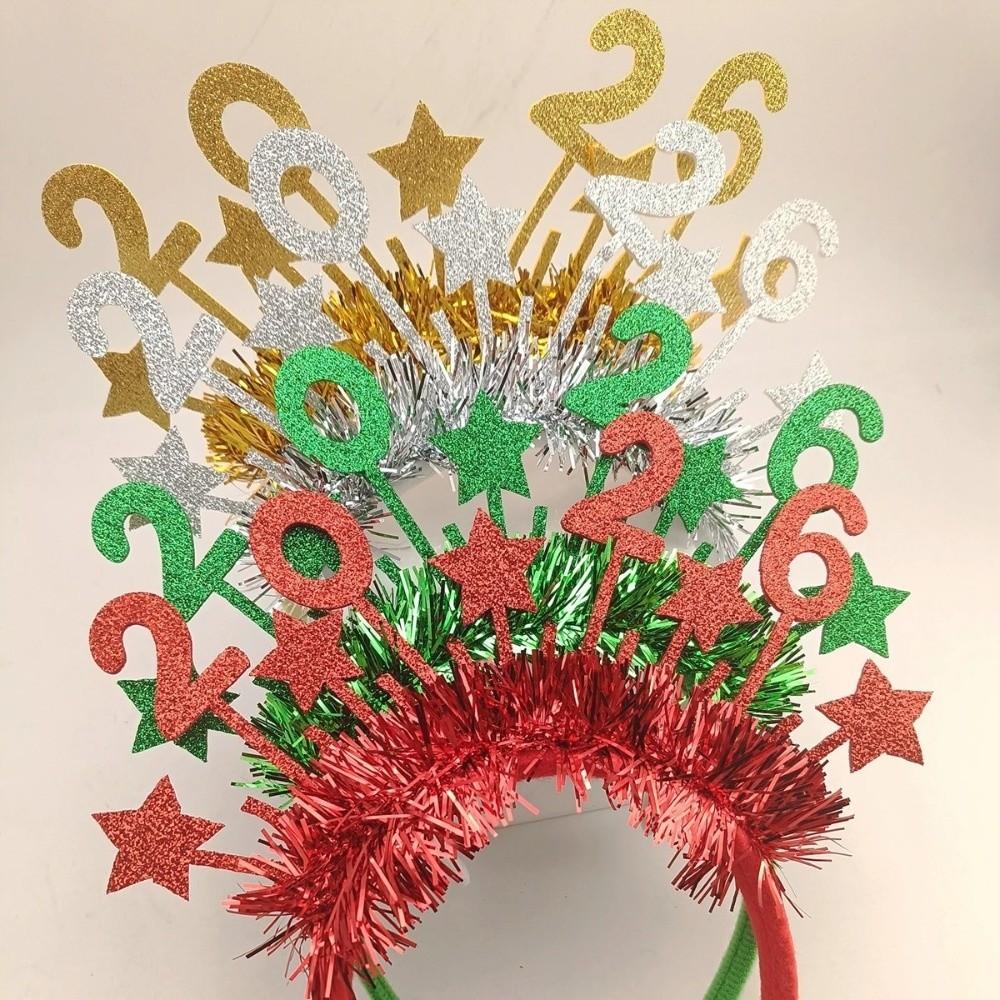 Sweet Star Strip Headwear Sequin Glitter Hair Hoop New Year Decorative Headdress  Masquerade Party