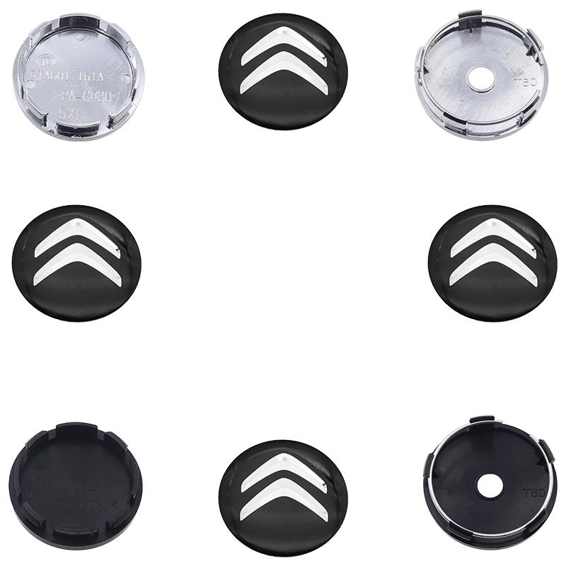100pcs 3D 60mm 56mm Citroen Car wheel cap emblem Wheel Center Hub Cap auto Rim refit dust-proof badge covers styling accessories