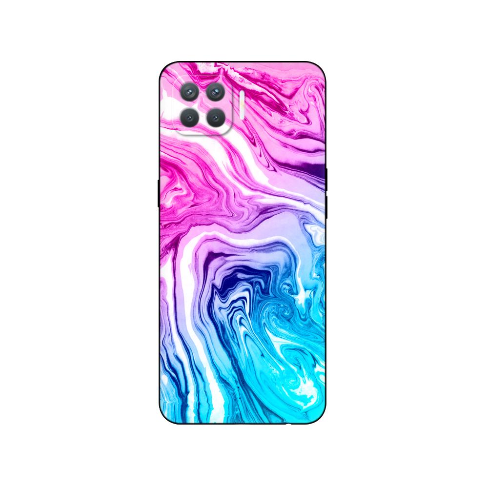 For Oppo Reno4 Lite Case Silicon Phone Case On Oppo F17 Pro Back Cover  Reno 4 Lite 6.43" Black Tpu Case Pink Anime Space Car