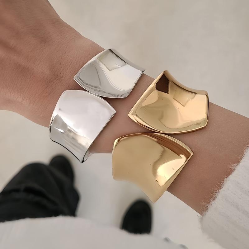 Alloy Open Bracelet Irregular Electroplating Bracelet Jewelry Women's Glossy Exaggerated Bracelet