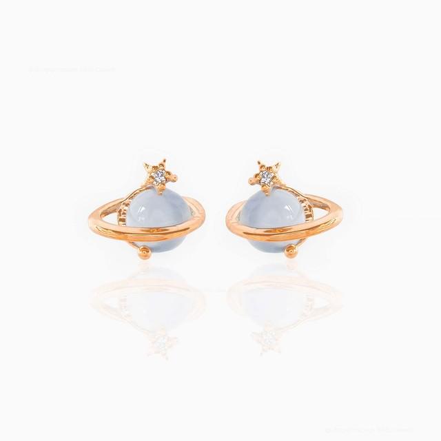 Moda Cristal Zircônia Flor Azul Pequenos Brincos de Argola Para Mulheres Pingente de Aço Inoxidável Brincos de Cartilagem Piercing Jóias