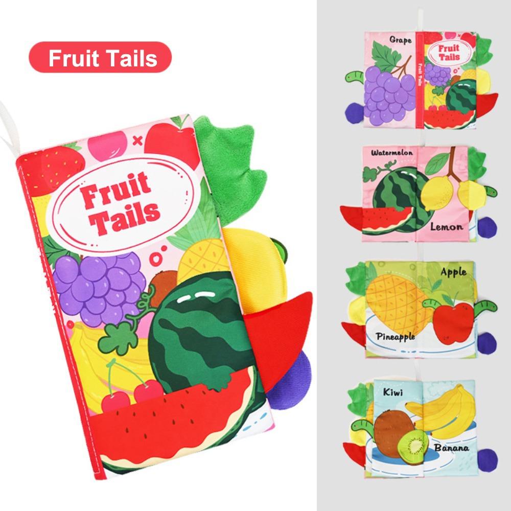 3D Animal Tail Cloth Book Washable Cloth Book Toys Creative Crispy Cloth Book  0-36 Months