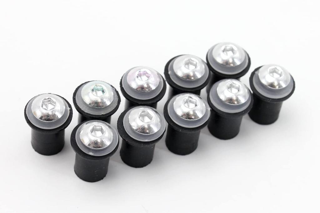 Click Post Shipping General Purpose Screen Bolt Silver 5mm Cowl