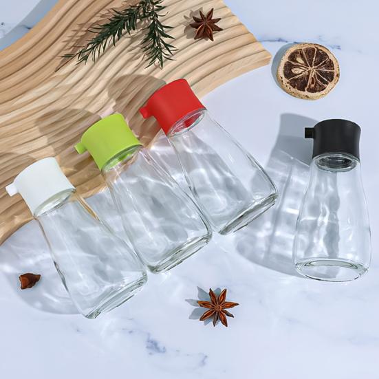 Glass Oil Vinegar Dispenser with No-Drip Pour Spout 150ml Clear Oil Sprayer for Soy Sauce Cooking Oil Easy-Fill Wide Mouth Kitchen Tool for Salads