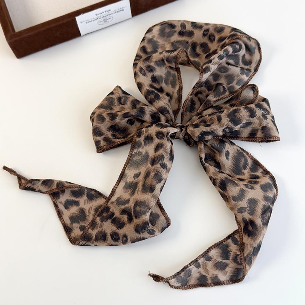 Boho Scarf Belt Leopard Print Women Neckerchief Trendy Hair Band Head Wrap