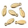 50pcs Stainless Steel End Charms Pendants Vacuum Plating Bracelet Chain Extension Tail Charm for DIY Jewelry Making No Fade