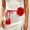 Floral Flower Waist Chain Vintage Bohemian Waistband Simple Flower Belt  Dress Accessories