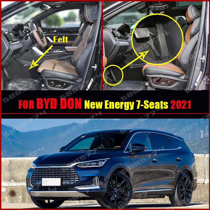 Car Floor Mats For BYD Tang New Energy 6-Seat/7-Seat 2018-  21 20 19  Foot Pads Carpet Cover Interior Accessories