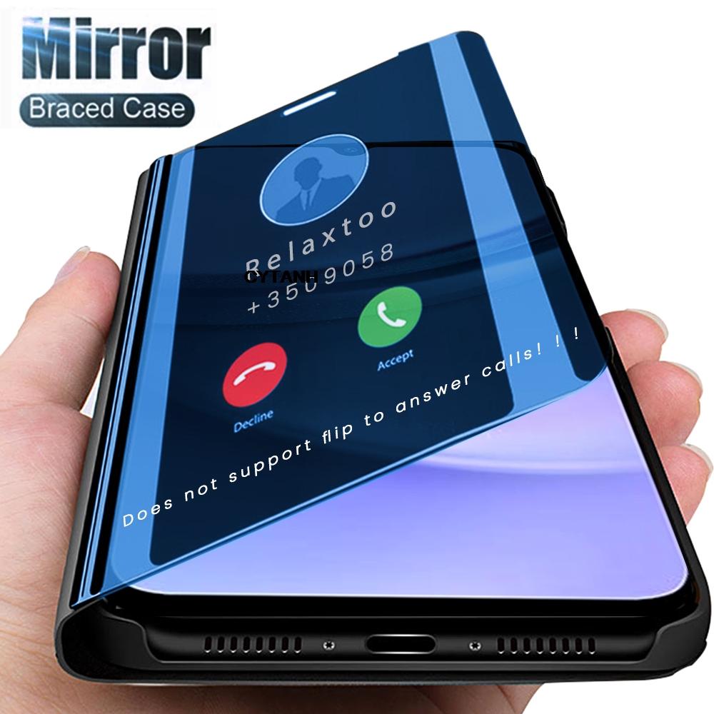 Samsang A 15 4G Hülle Smart Mirror Leder Flip Magnetischer Ständer Abdeckung Für SamsungA15 Samsung Galaxy A05 A05s A15 4G A25 A35 A55 5G