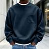 Men's Loose Fit Crewneck Sweatshirt with Pocket Winter Long Sleeve Casual Pullover