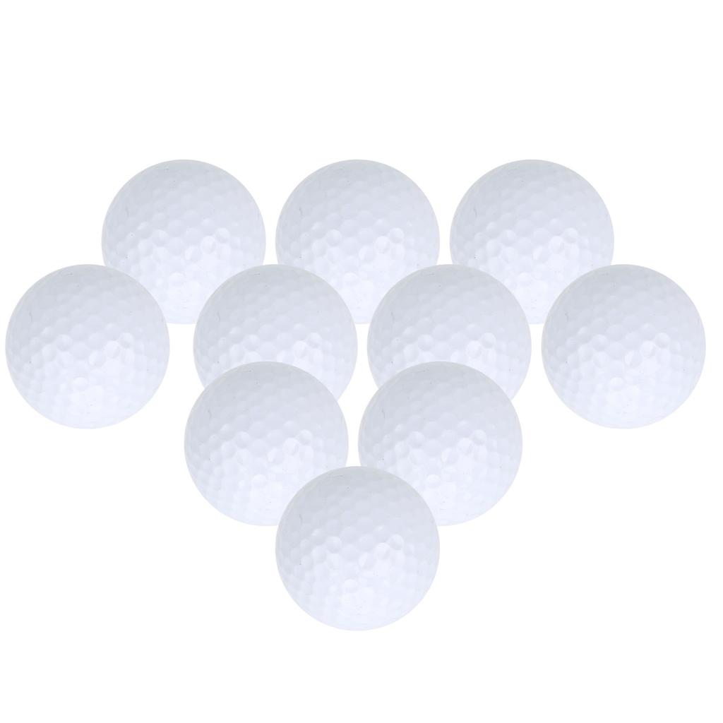 10 Pièces Balles de Pratique de Golf Double Couche Balles d'Entraînement au Putting Souples Accessoire de Golf