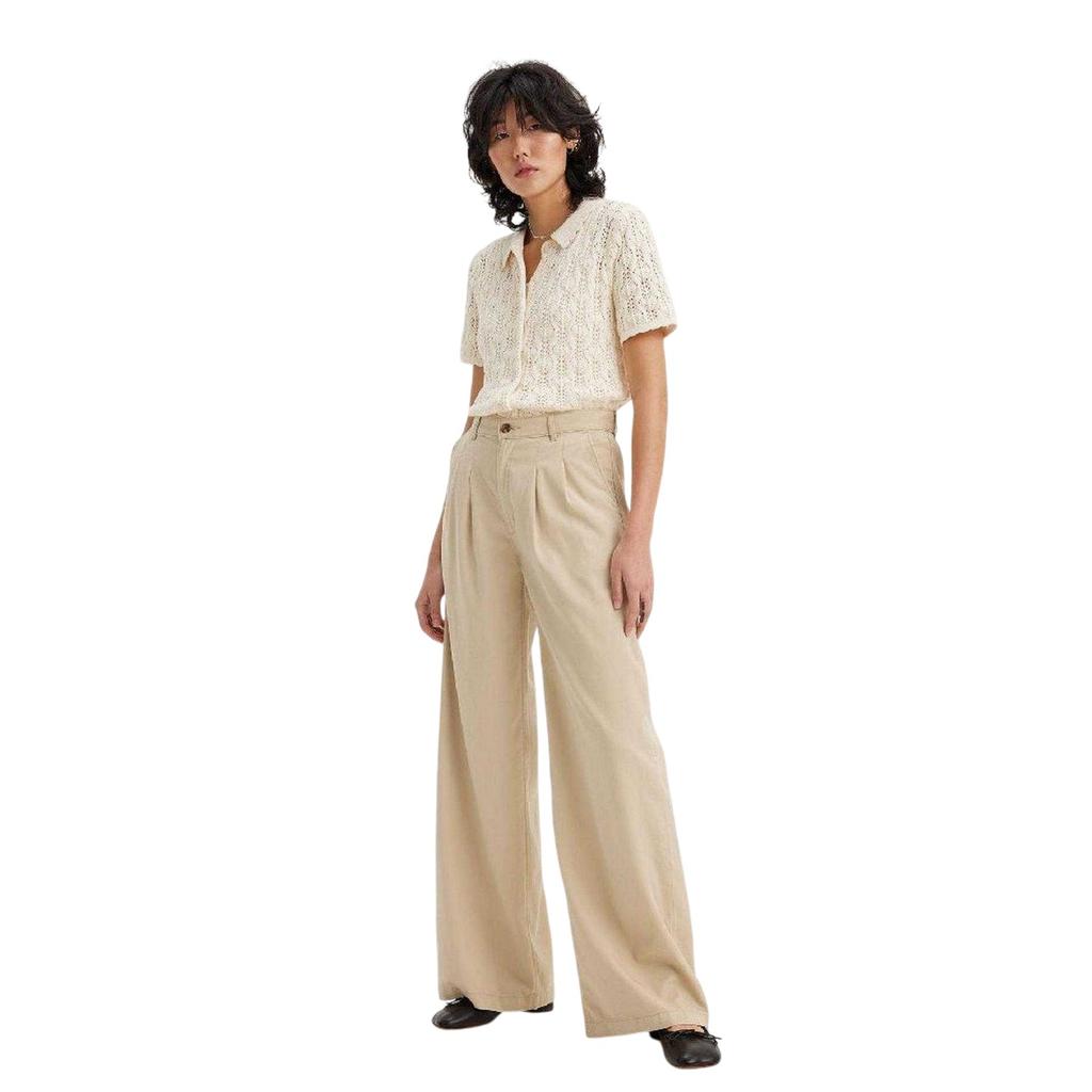 Levis Womens/Ladies Safari Pleated Wide Leg Trousers