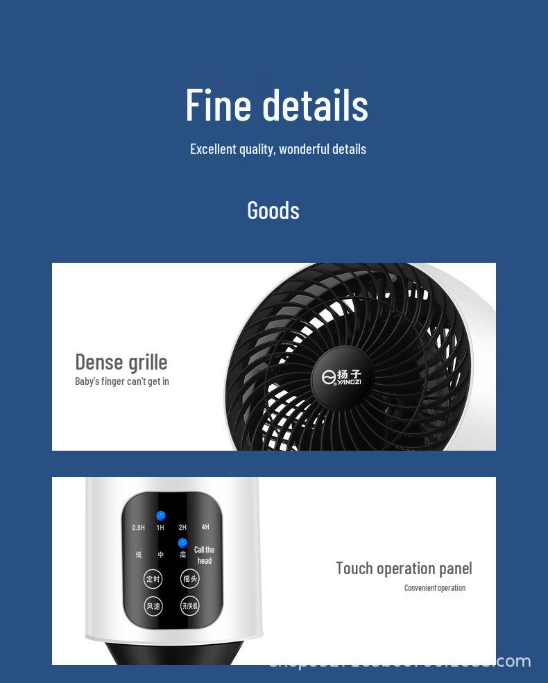 Premium Remote-Controlled Silent Air Circulator Fan for Home, Desk, or Dorm