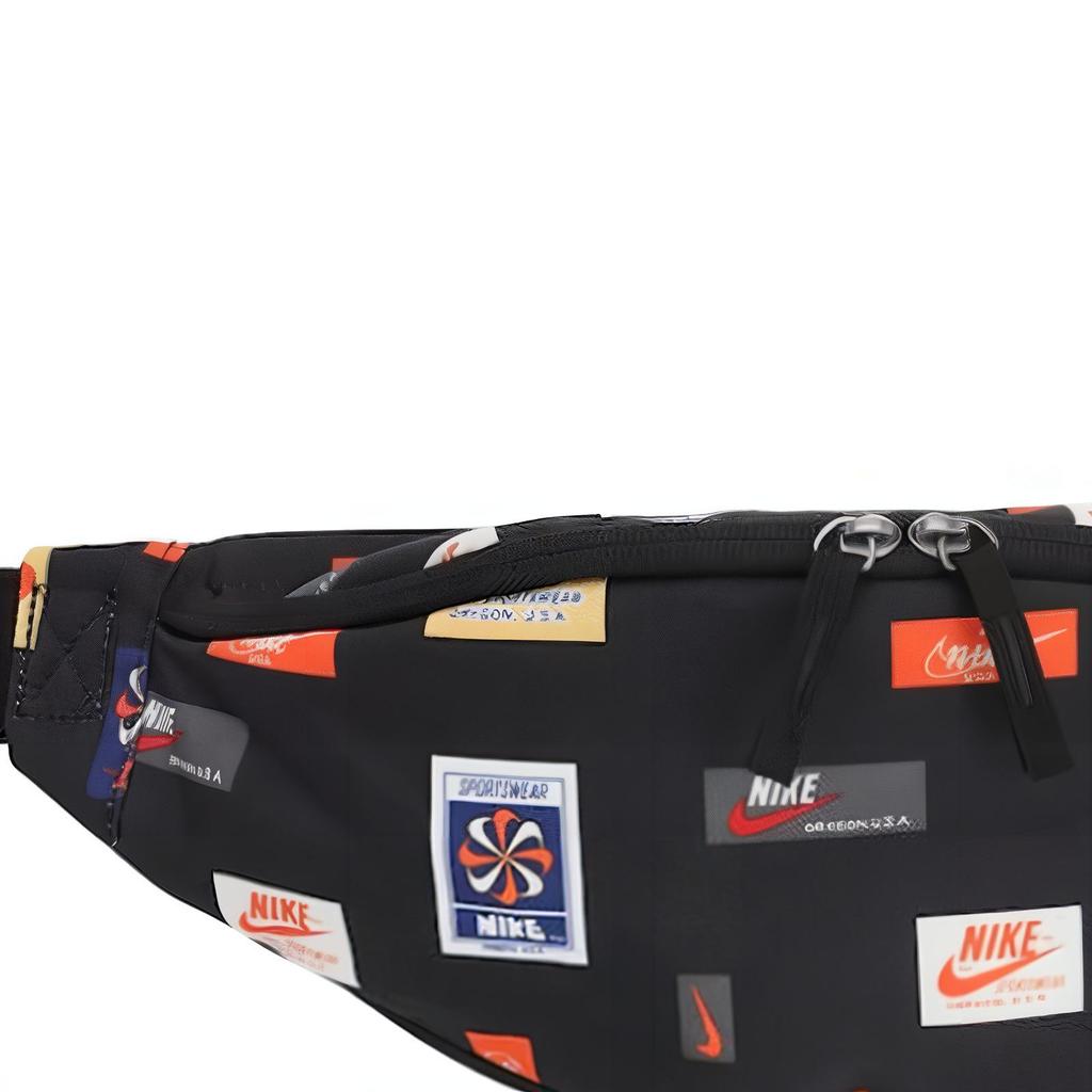 Nike Heritage Hip Pack Fashion Print Polyester Crossbody Chest Bag Unisex bags Black CQ6300-010