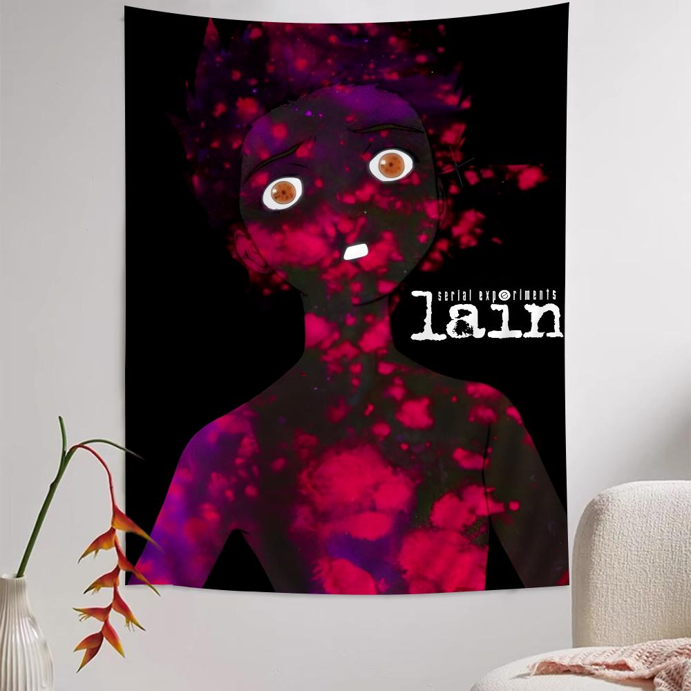 

Serial Experiments Lain Cartoon Tapestry Art SciFi Room Home Decor Wall Hanging for Bedroom Living Room Dorm Design 74x94cm(29x37in)
