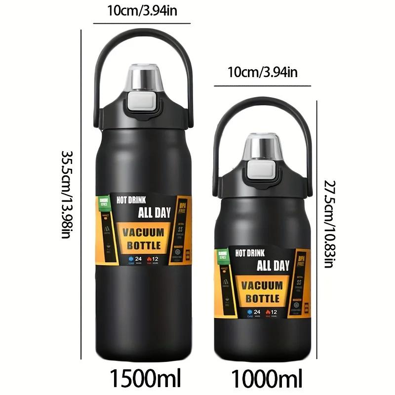 Termo láhev z nerezové oceli 2,5 l Velkoobjemová Termo voda Přenosná 2500 ml Vakuový hrnek Termoska Izolovaný pohár 2 l Tumbler 84 oz