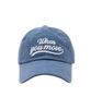 WHEN YOU MOVE Pigment Tail Logo Ball Cap Denim Blue